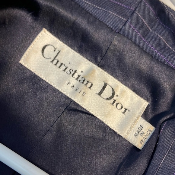 Christian Dior Paris short sleeve pinstripe blazer top - Picture 5 of 12